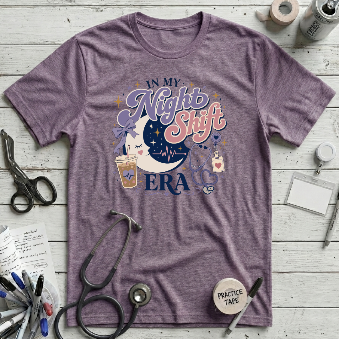 Night Shift Era T-Shirt - Heather Purple