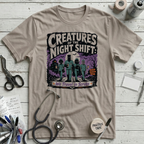 Night Shift Creatures T-Shirt - Heather Dust