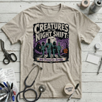 Night Shift Creatures T-Shirt - Heather Prism Natural