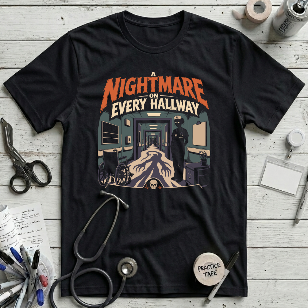 Nightmare Hallway T-Shirt - Black