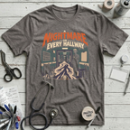 Nightmare Hallway T-Shirt - Dark Grey Heather