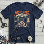 Nightmare Hallway T-Shirt - Navy