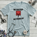 No Backup T-Shirt - Heather Prism Ice Blue