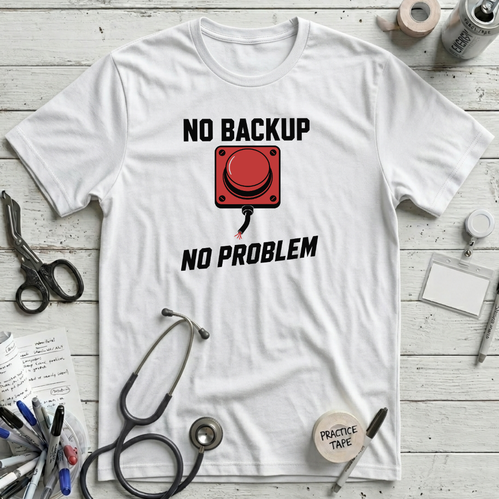No Backup T-Shirt - White