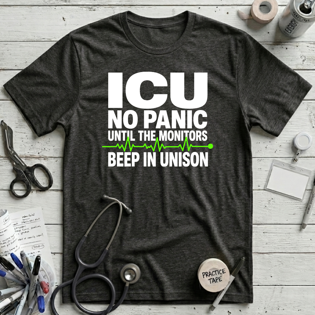 No Panic T-Shirt - Black Heather