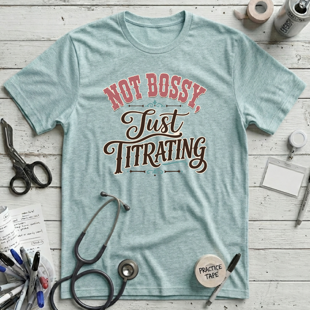 Not Bossy T-Shirt - Heather Ice Blue