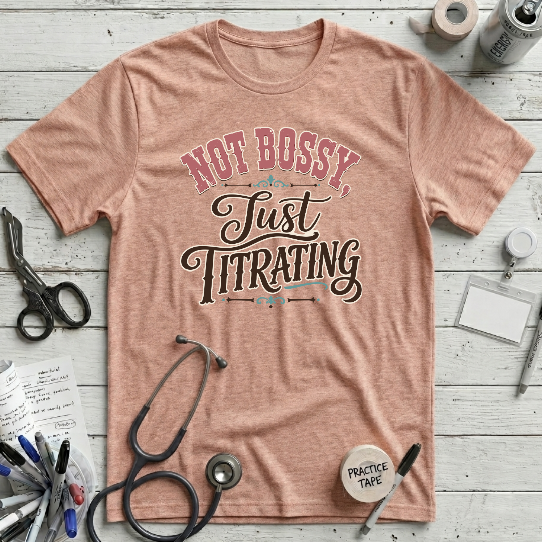 Not Bossy T-Shirt - Heather Prism Peach