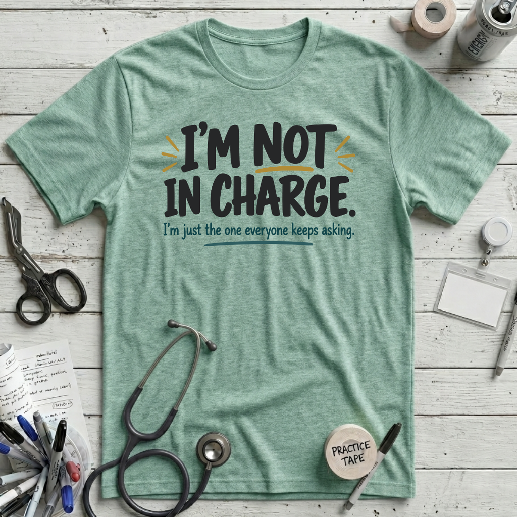 Not In Charge T-Shirt - Heather Prism Mint