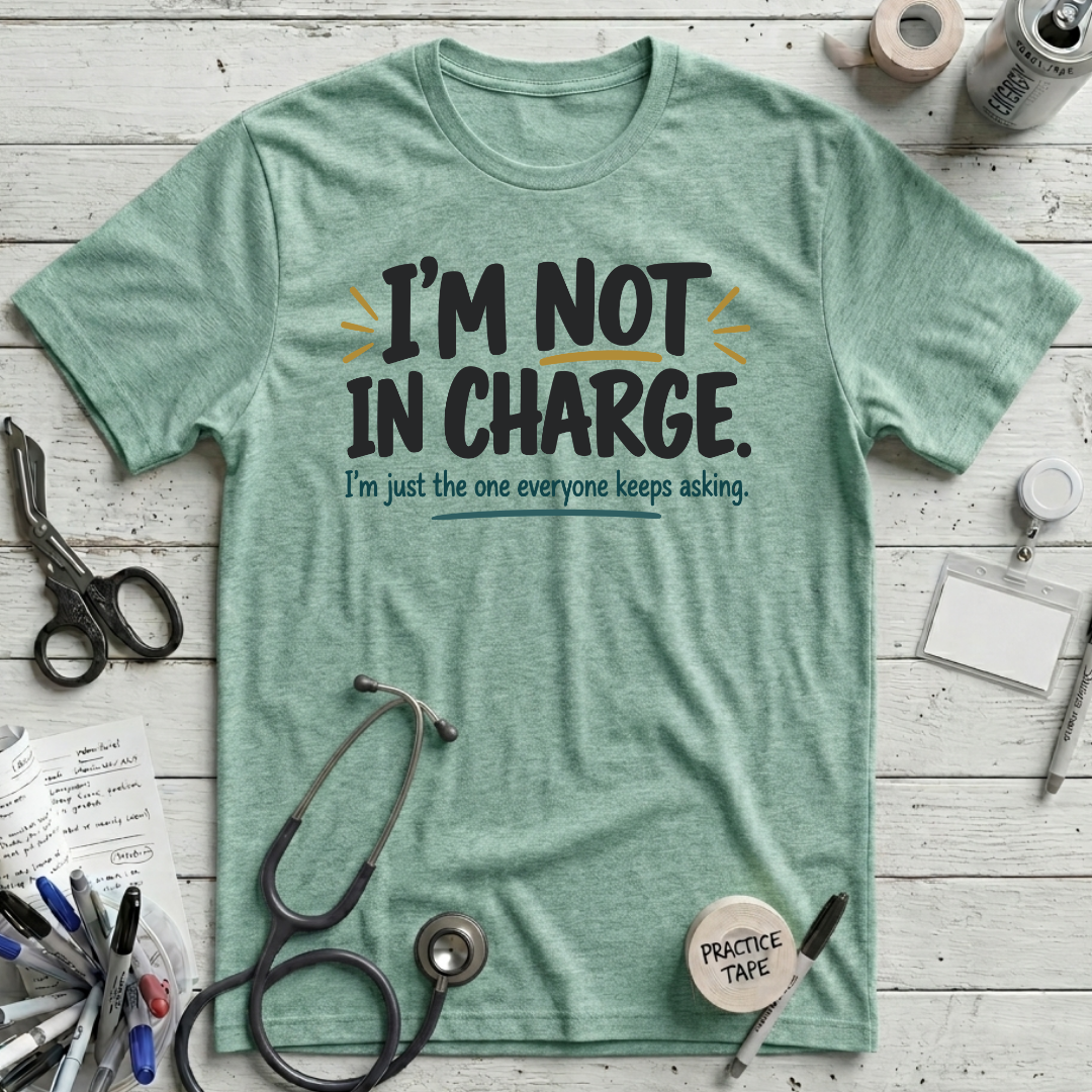 Not In Charge T-Shirt - Heather Prism Mint
