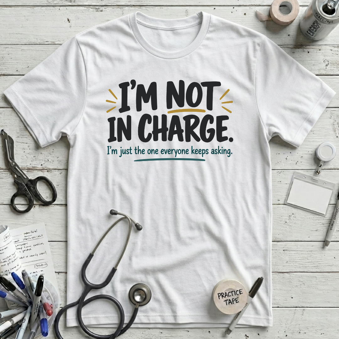 Not In Charge T-Shirt - White