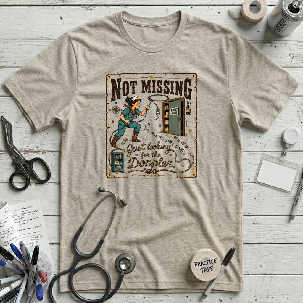 Not Missing T-Shirt - Heather Prism Natural