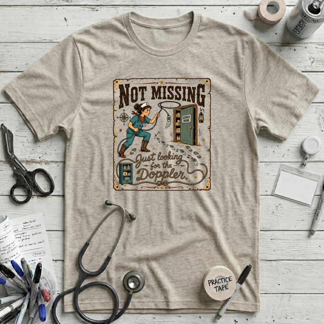 Not Missing T-Shirt - Heather Prism Natural