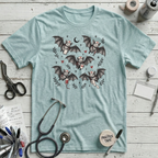 Nurse Bat T-Shirt - Heather Ice Blue