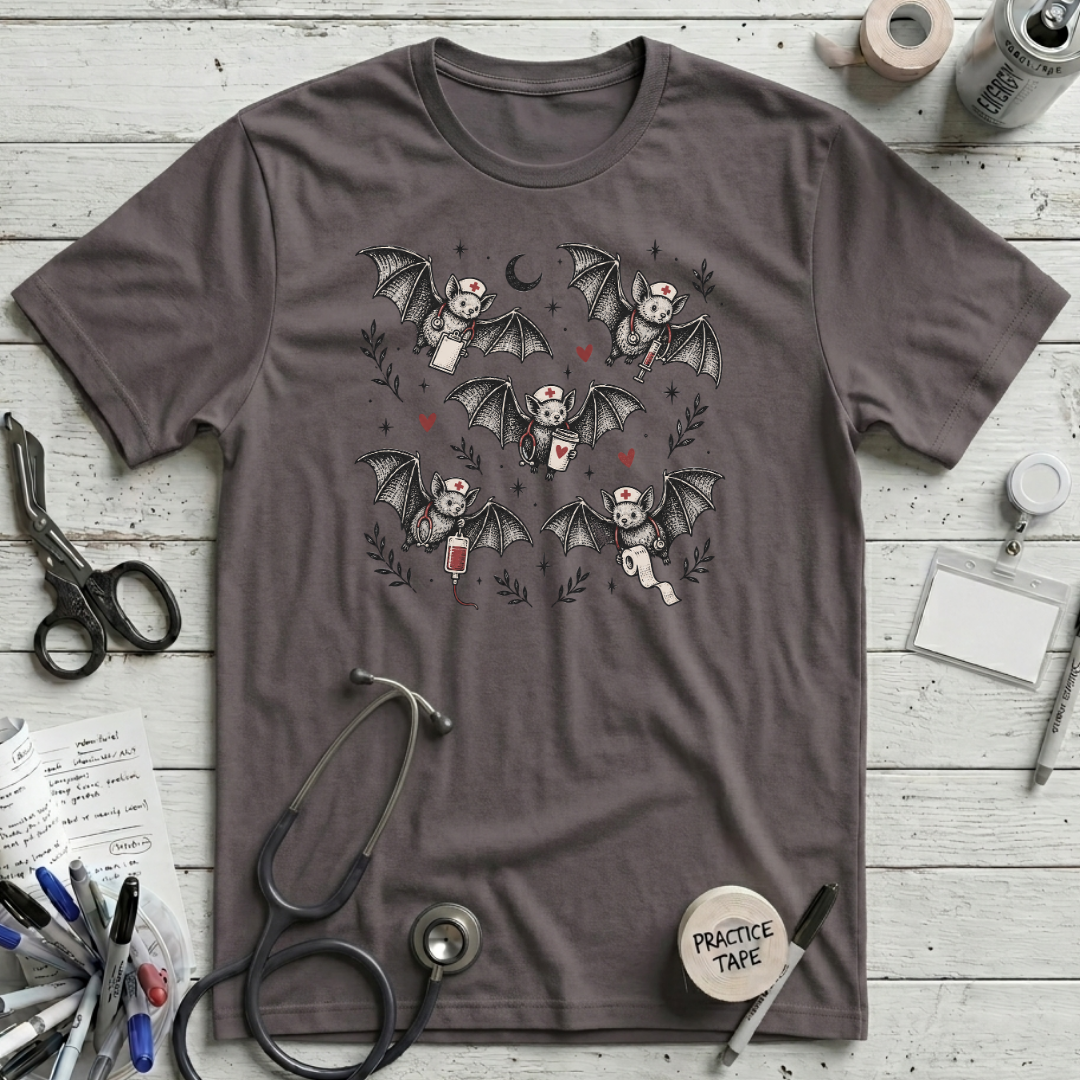 Nurse Bat T-Shirt - Pebble Brown