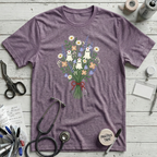 Nurse Ghost Flower T-Shirt - Heather Purple