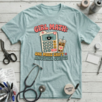 Nurse Girl Math T-Shirt - Heather Ice Blue