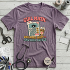 Nurse Girl Math T-Shirt - Heather Purple