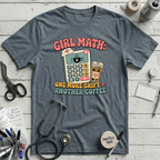 Nurse Girl Math T-Shirt - Heather Slate