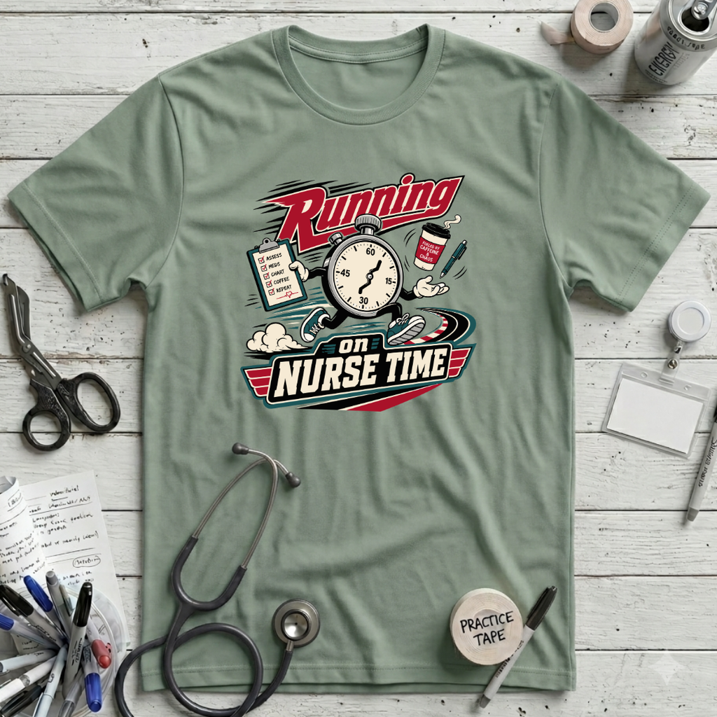 Nurse Time T-Shirt - Sage