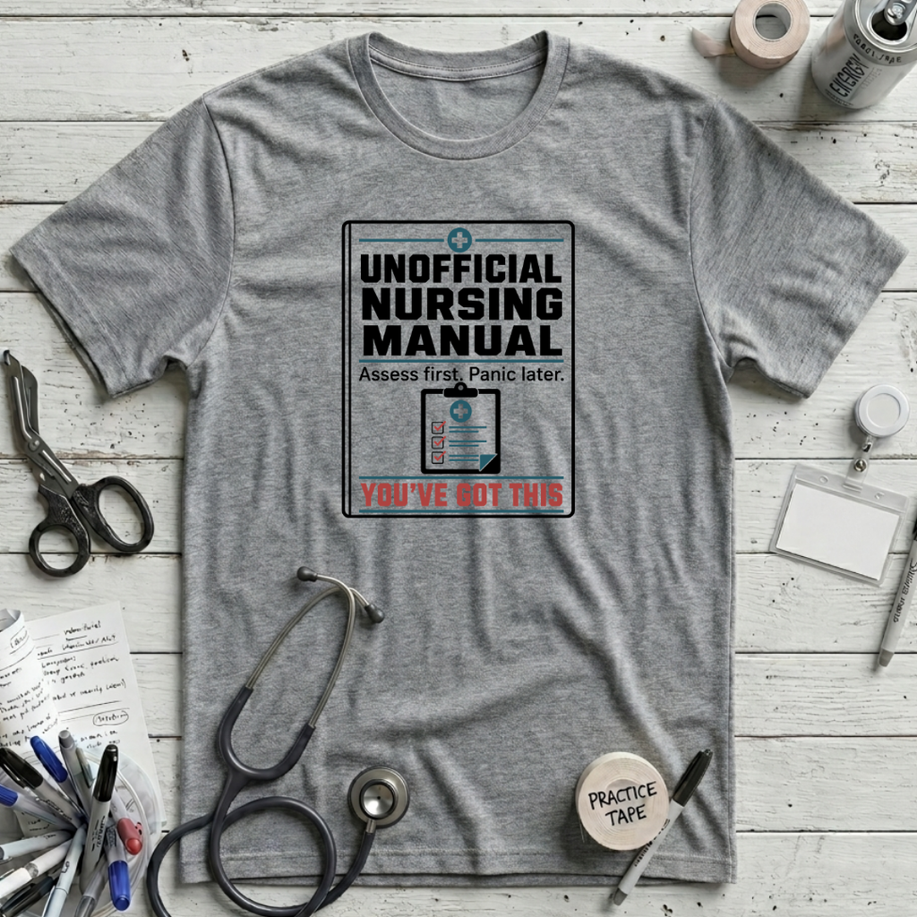 Nursing Manual T-Shirt - Athletic Heather