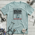 Nursing Manual T-Shirt - Heather Ice Blue