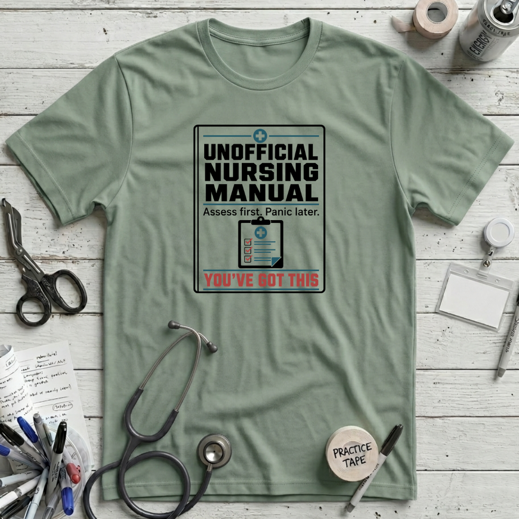 Nursing Manual T-Shirt - Sage