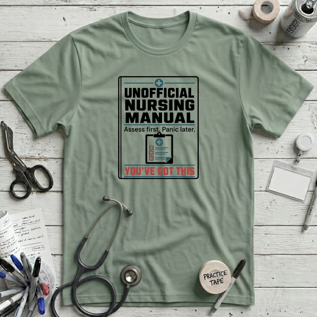 Nursing Manual T-Shirt - Sage