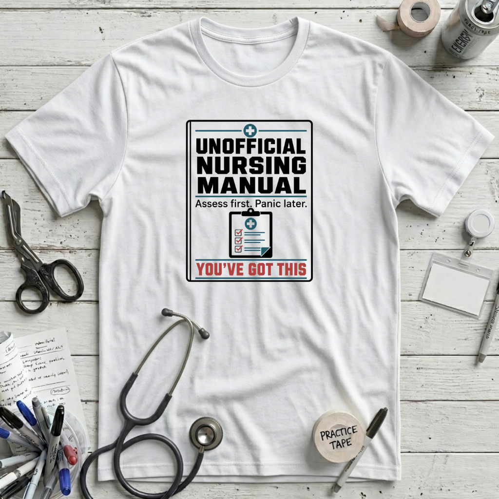 Nursing Manual T-Shirt - White