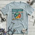 Operating Within Normal Limits T-Shirt - Heather Prism Ice Blue