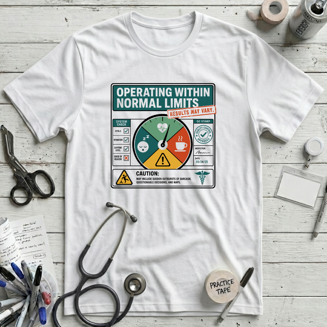 Operating Within Normal Limits T-Shirt - White