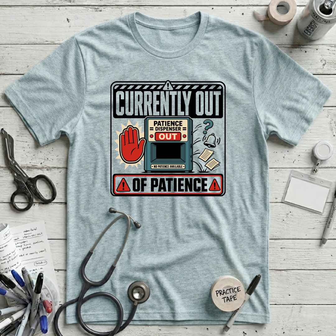 Out of Patience T-Shirt - Heather Prism Ice Blue