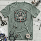 Owl Nurse T-Shirt - Dusty Blue
