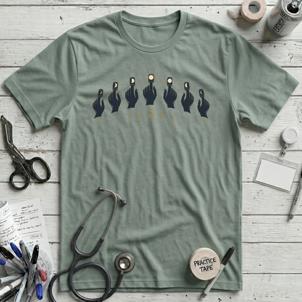 Oxygen Sats Phases T-Shirt - Dusty Blue