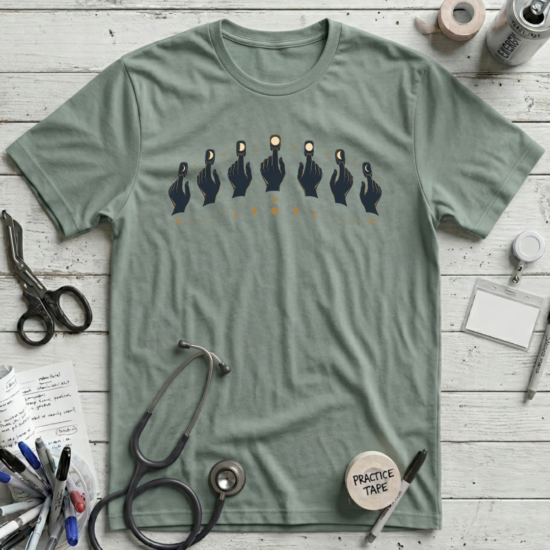 Oxygen Sats Phases T-Shirt - Dusty Blue