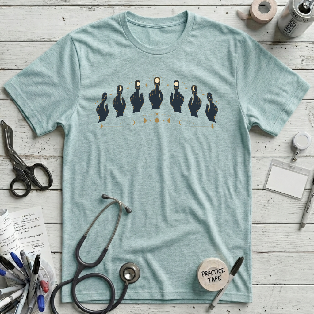 Oxygen Sats Phases T-Shirt - Heather Ice Blue