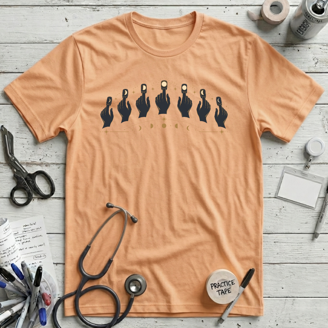 Oxygen Sats Phases T-Shirt - Peach