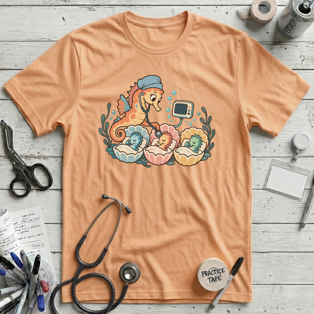 Seahorse Nursery Rounds T-Shirt