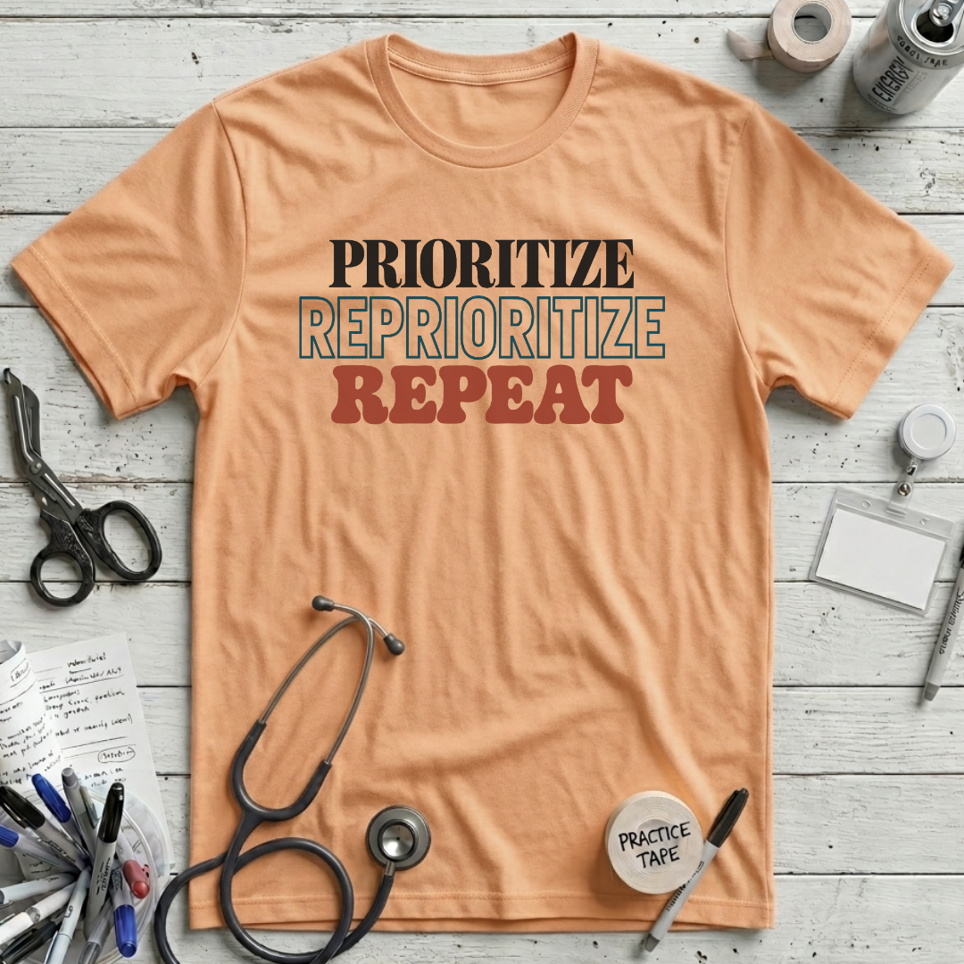 Prioritize Reprioritize Repeat T-Shirt