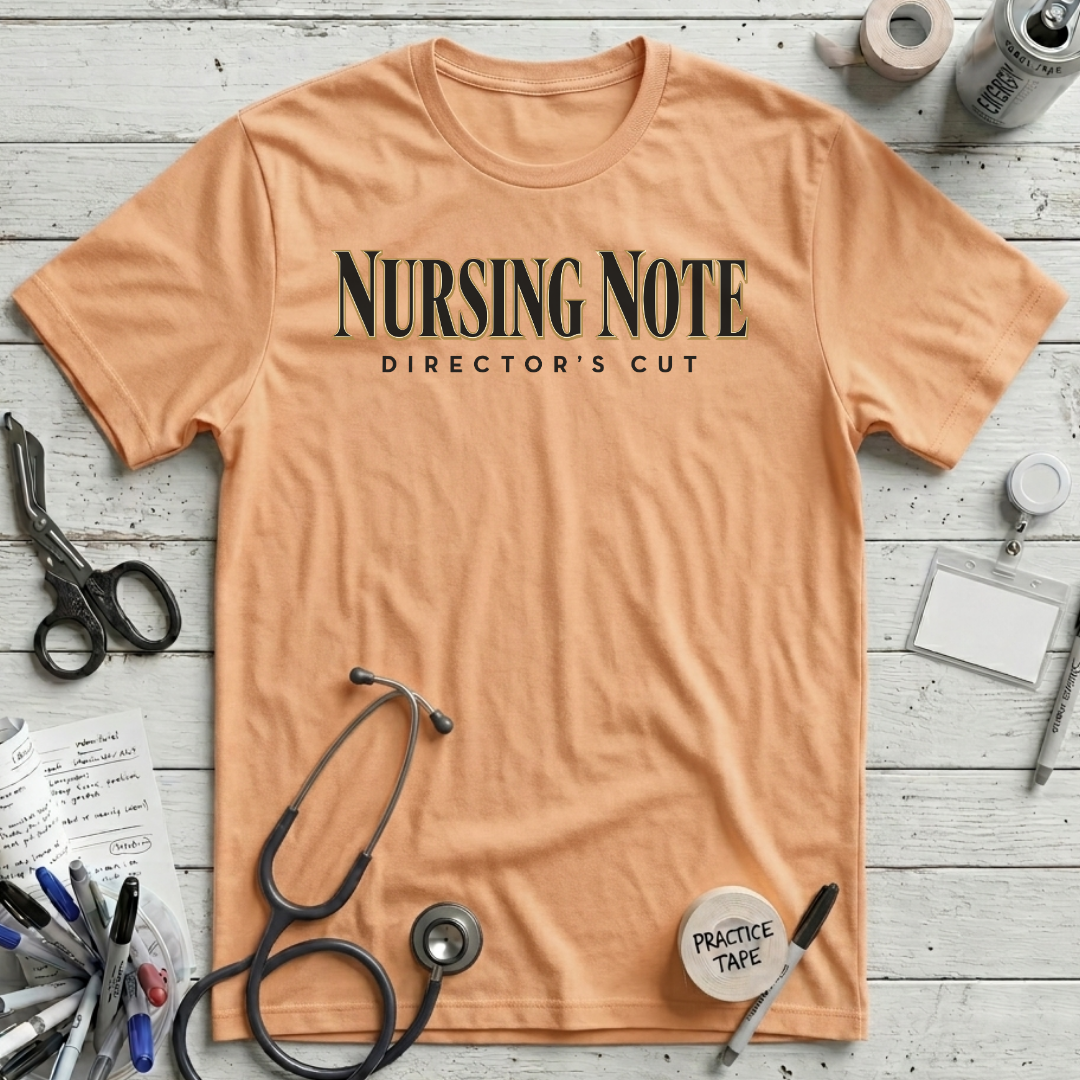 Nursing Note T-Shirt - Peach