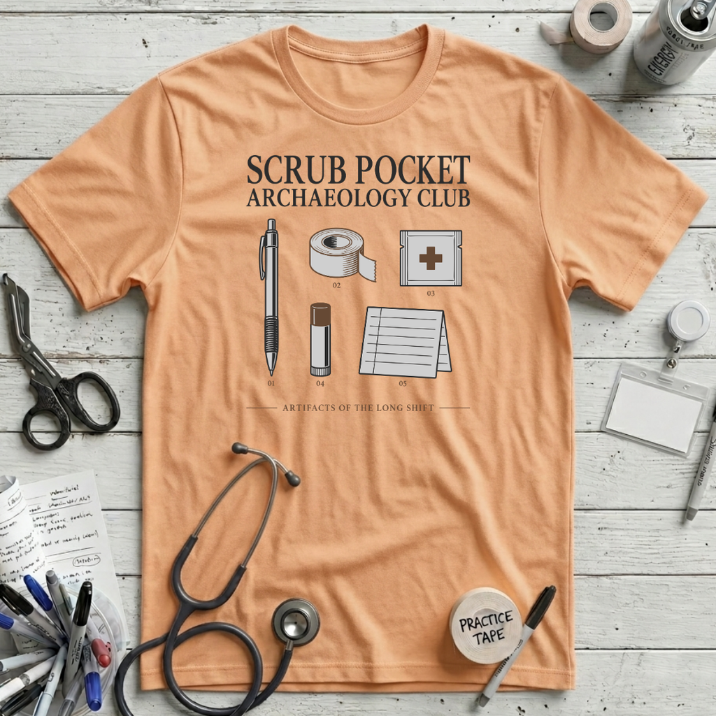 Archaeology Club T-Shirt - Peach
