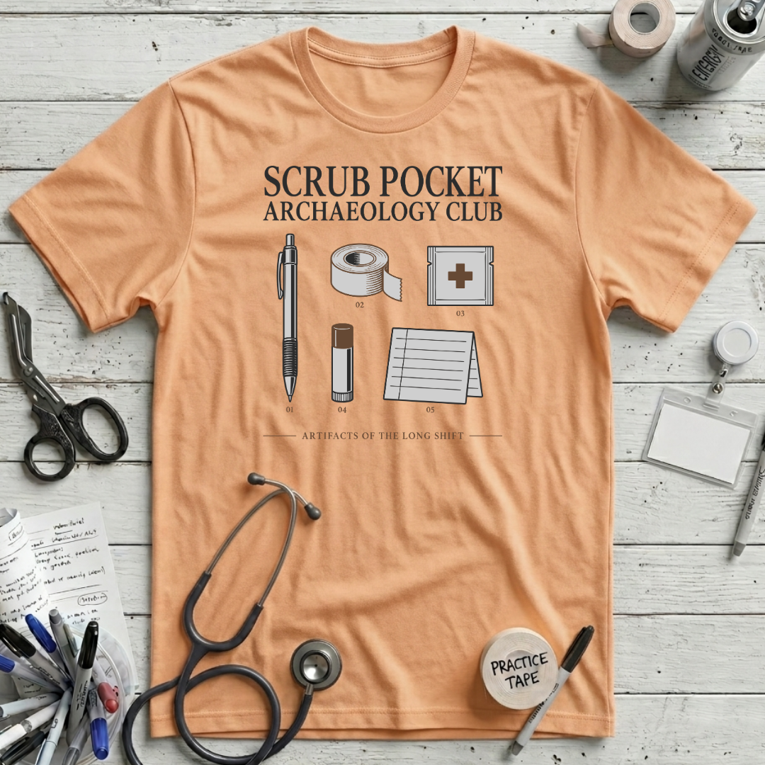 Archaeology Club T-Shirt - Peach