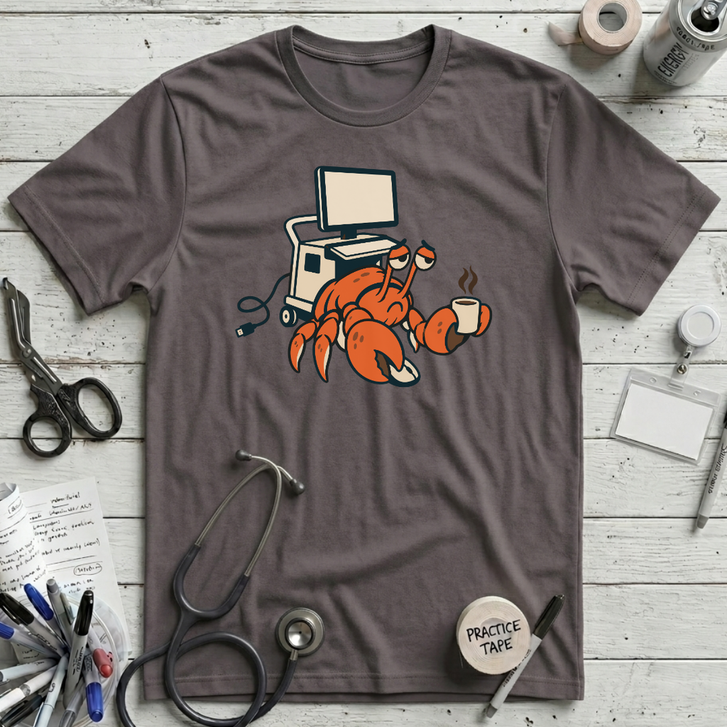 Exhausted Hermit Crab T-Shirt - Pebble Brown