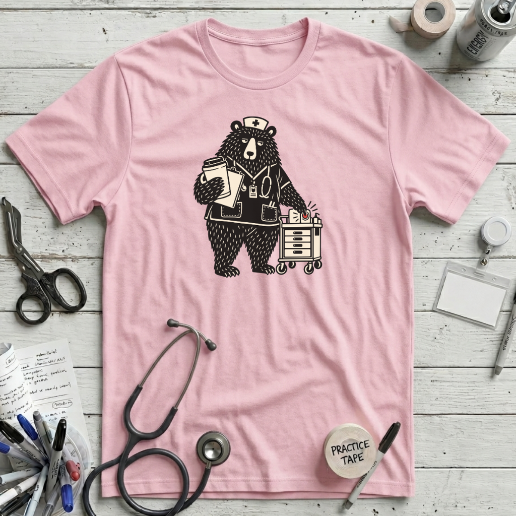 Tired Bear Nurse T-Shirt