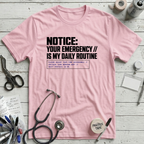 Emergency Daily Routine T-Shirt - Pink