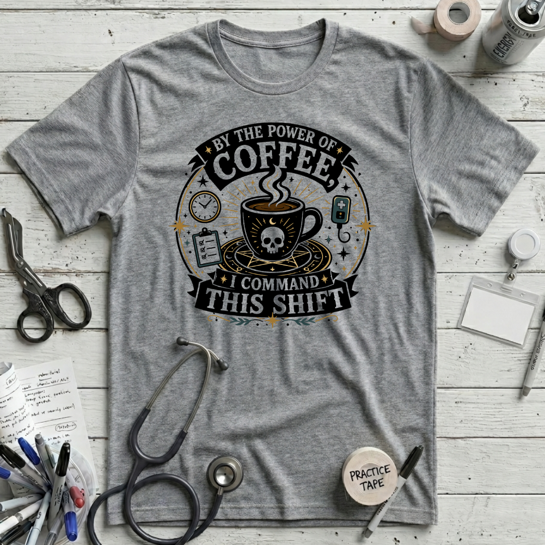 Power of Coffee T-Shirt - Athletic Heather