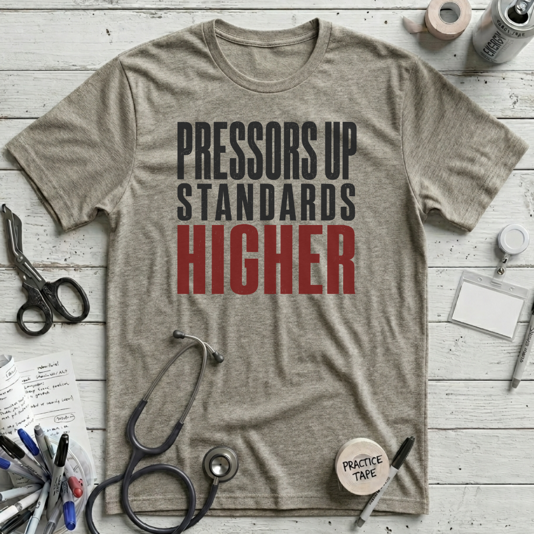 Pressors Up T-Shirt - Heather Stone