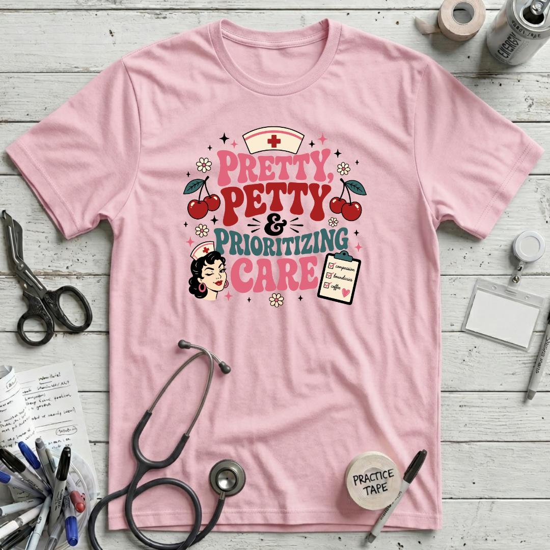 Prioritizing Care T-Shirt - Pink