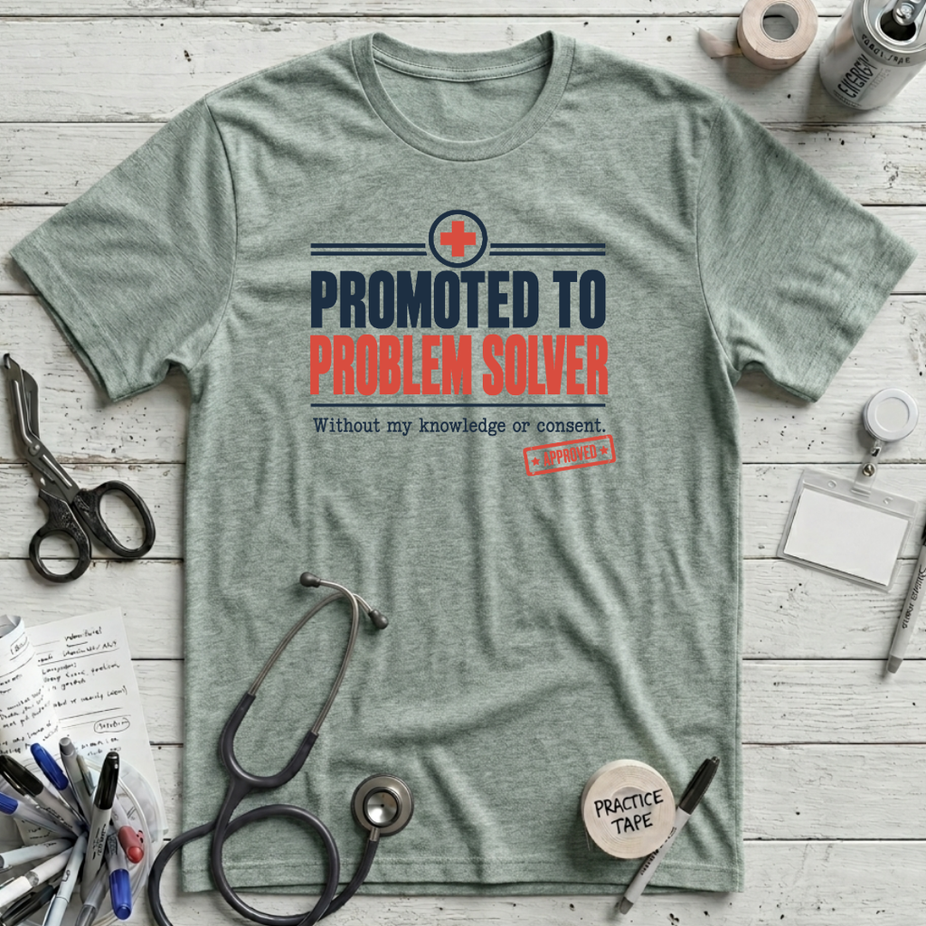 Problem Solver T-Shirt - Heather Prism Dusty Blue