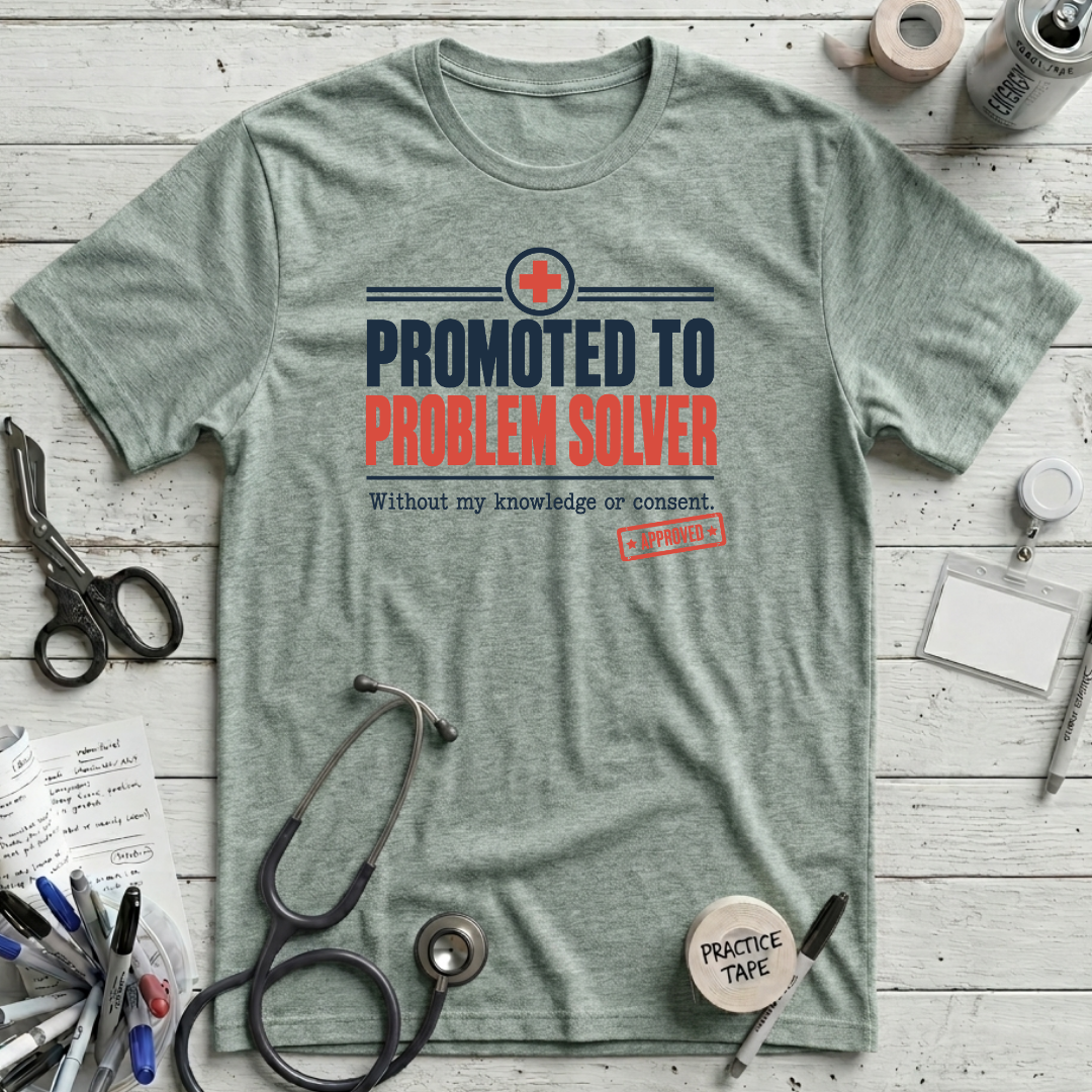 Problem Solver T-Shirt - Heather Prism Dusty Blue