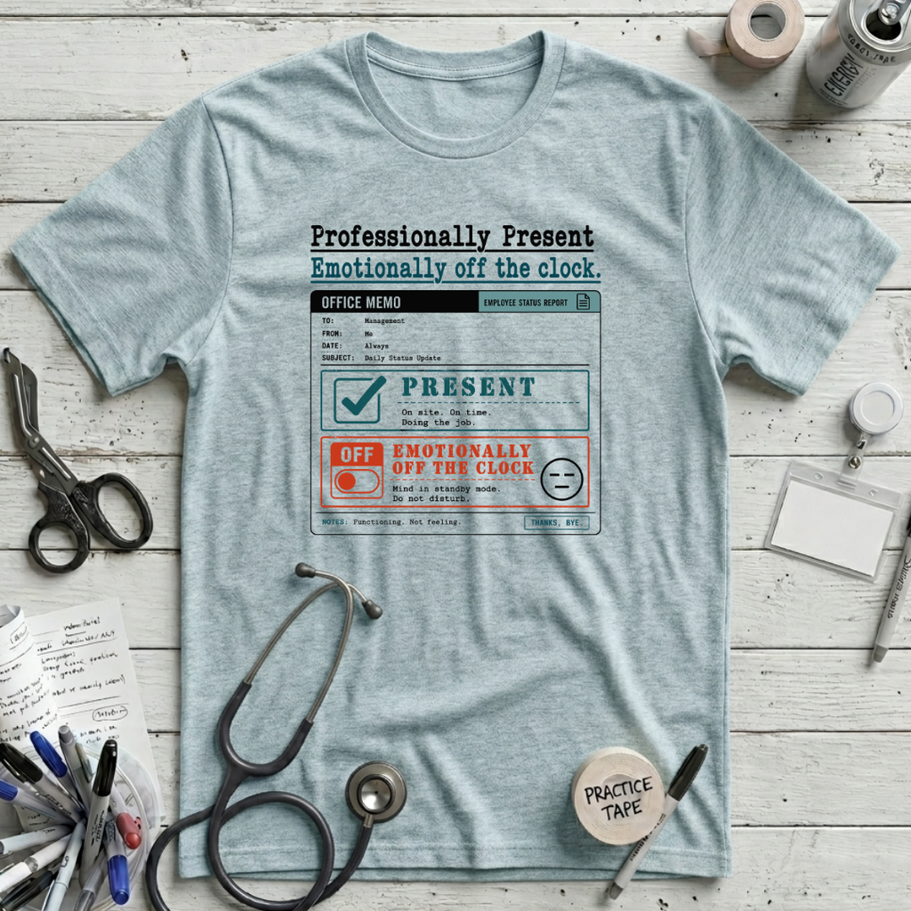 Professionally Present T-Shirt - Heather Prism Ice Blue